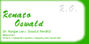 renato oswald business card