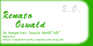 renato oswald business card